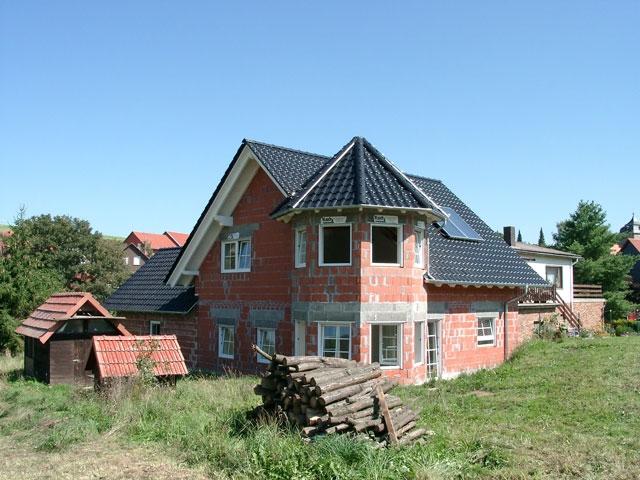 Dachstuhlbau zur Dachneueindeckung im Hausbau u.a. bei Mühlhausen